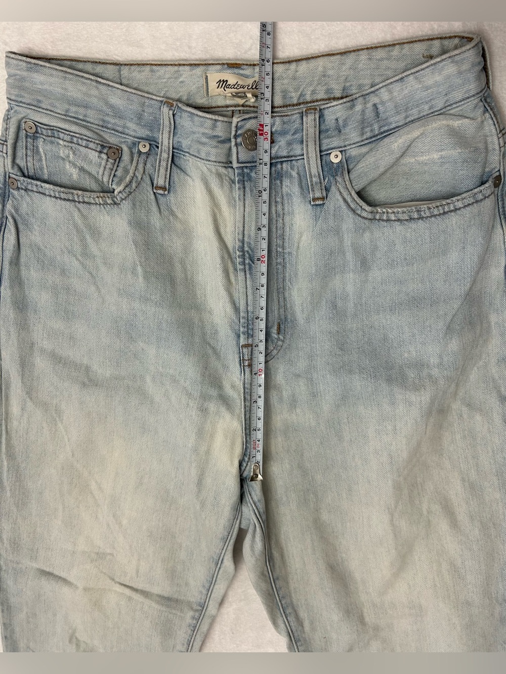 Madewell The Curvy Perfect Vintage Jeans Size 30 Light Wash 100% Cotton Denim - Picture 6 of 10